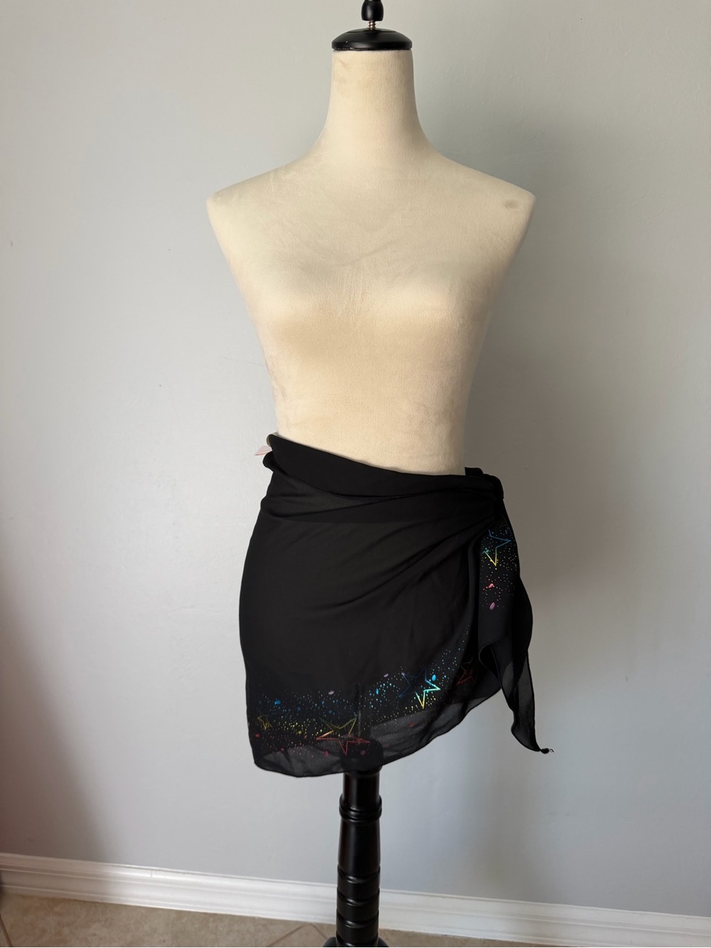 Vintage 90s Venus Swimwear Star Mesh Sarong Y2K Rave Swim Cover Up